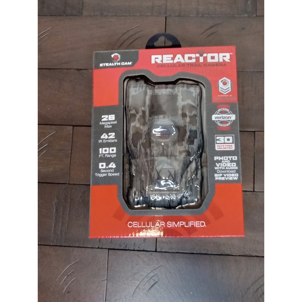 StealthCam Reactor Cellular Trail Camera NIB Verizon 26mp 0.4‎ sec trigger speed